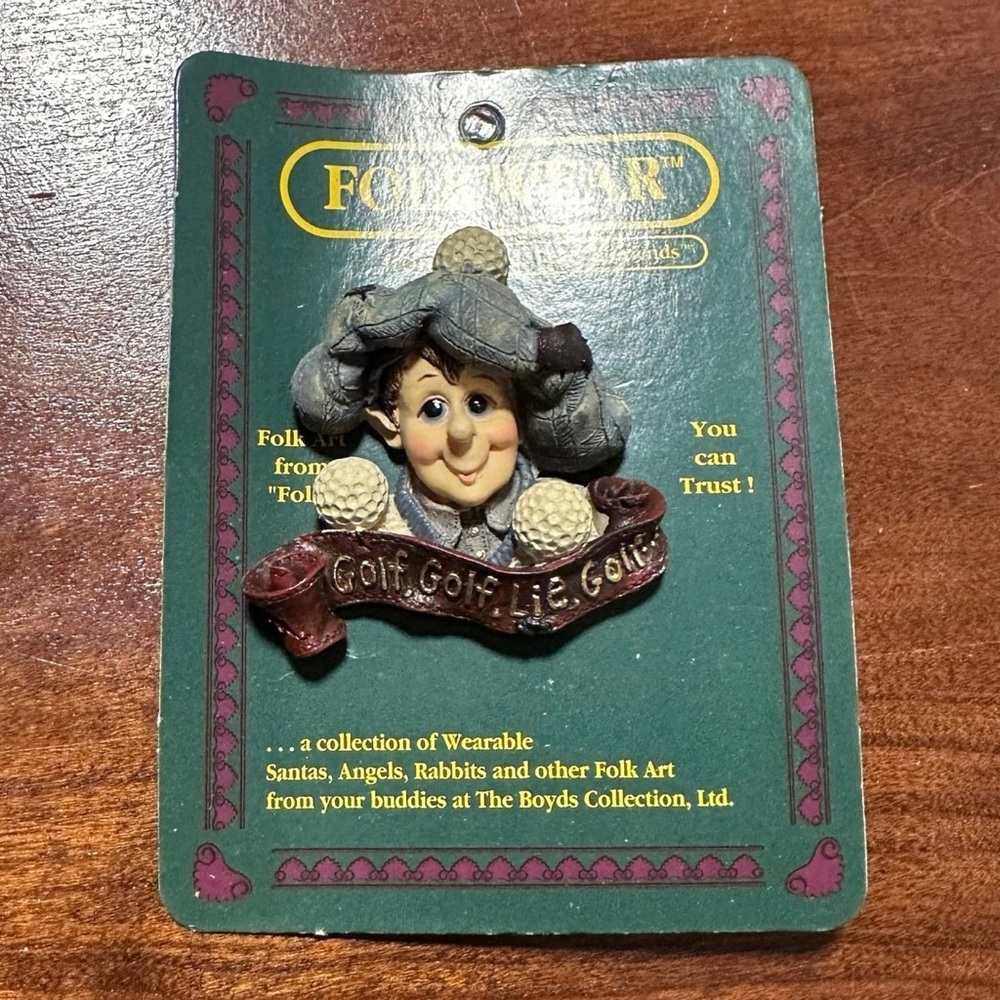 NWT Boyds Bears Folkwear Golf Golf Lie Golf Pin NEW IN BAG Gift Sticking Stuffer